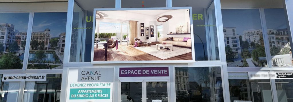 ecran geant agence immobilière