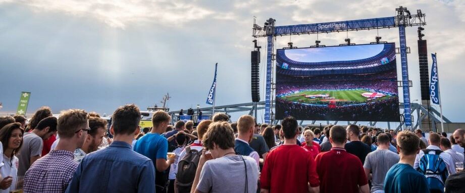 ecran géant LED événementiel Fan Zone match de football