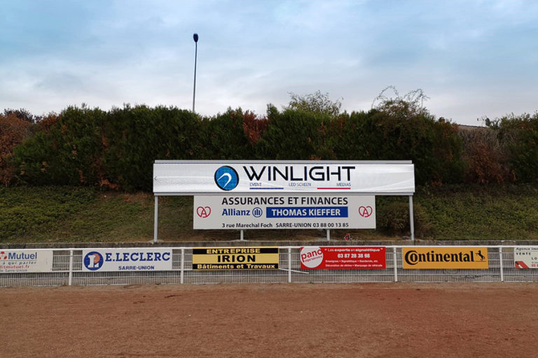 Écran LED bandeau sport pour le stade de foot de Sarre-Union