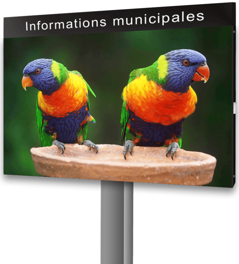 exemple d'écran d'informations municipal