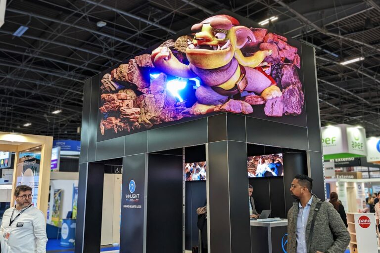 Écran LED Naked Eye 3D sur le Stand Winlight à Franchise Expo 2023