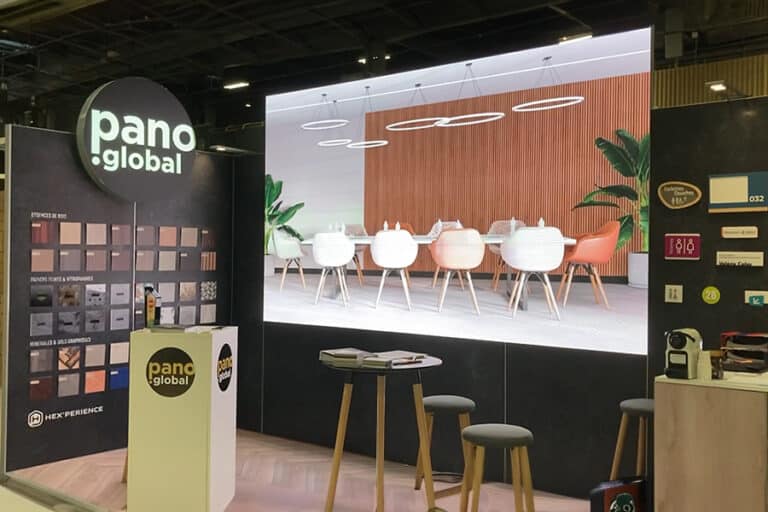 Stand digital avec écran LED événementiel intégré