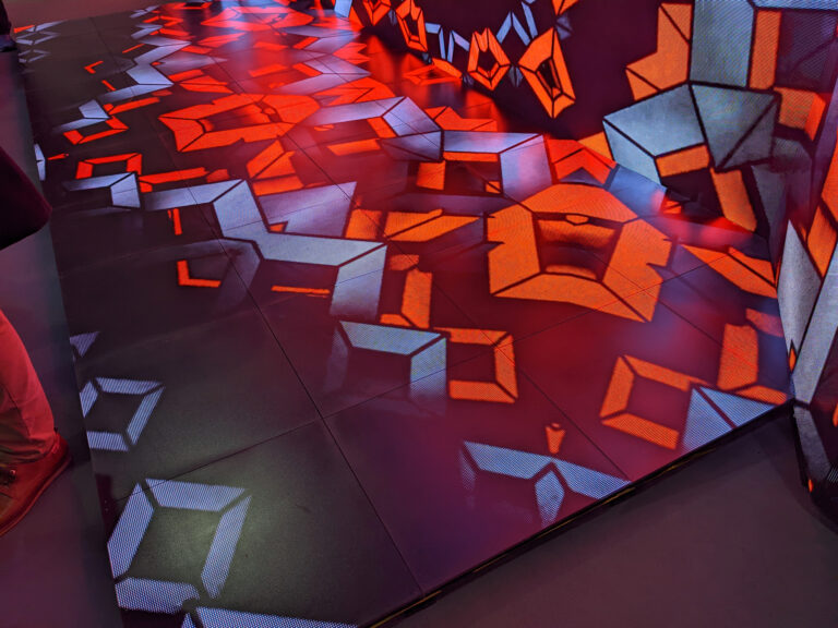 Plancher et mur écran LED
