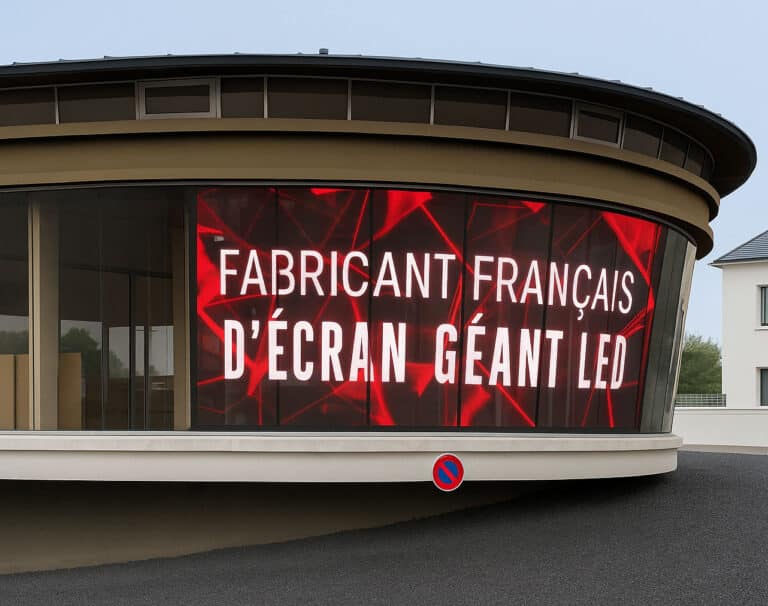 Écran LED transparent Géant en vitrine de 12m² P6 pour l'agence immobilière Vision à Gueret
