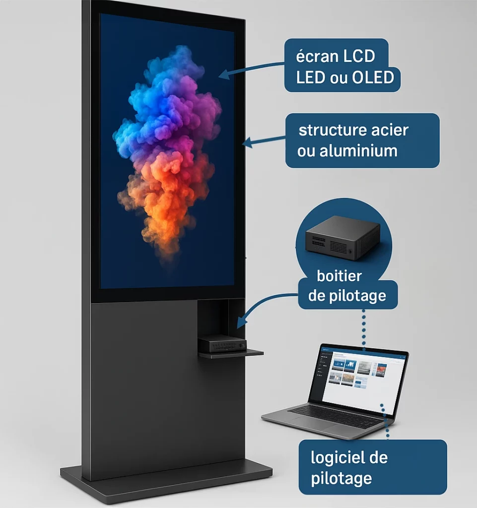 illustration de l'anatomie d'un totem digital