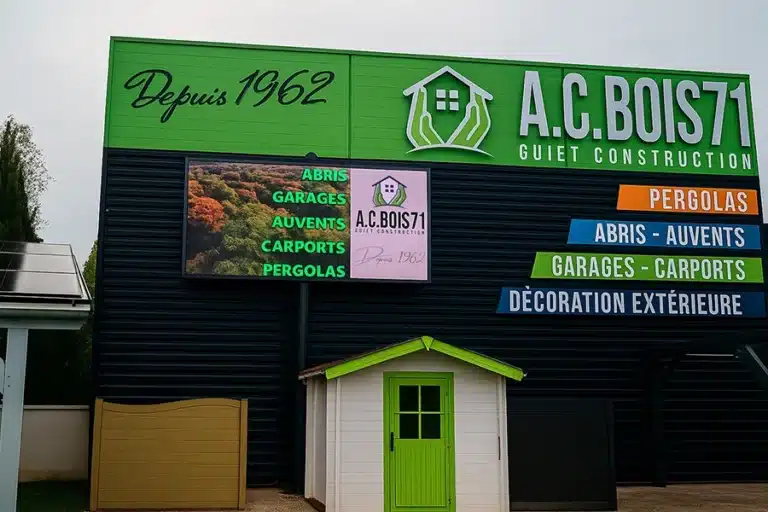 Écran extérieur LED en Façade - Gamme CITY 6m² P6 - AC BOIS 71