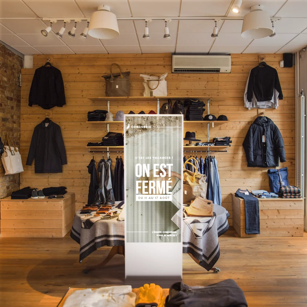 ILV dynamique dans un magasin de vetements