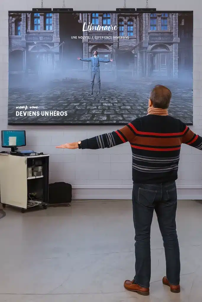 photo retouchée ecran mural interactif LED winlight x l'Itinerante