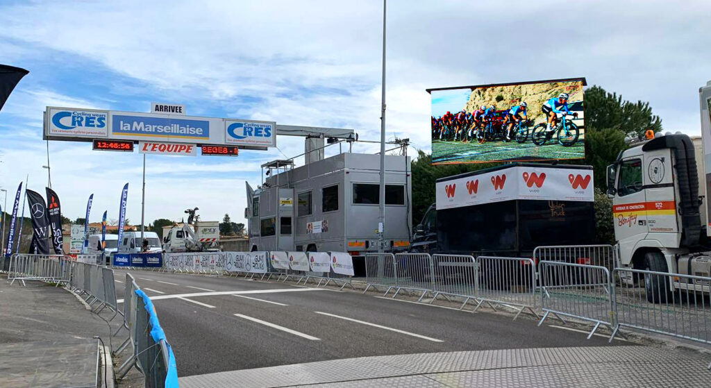 ecran géant LED course cycliste La Marseillaise