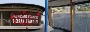 Viseul recto verso d'un écran LED transparent X7-AIR chez Vision Gueret